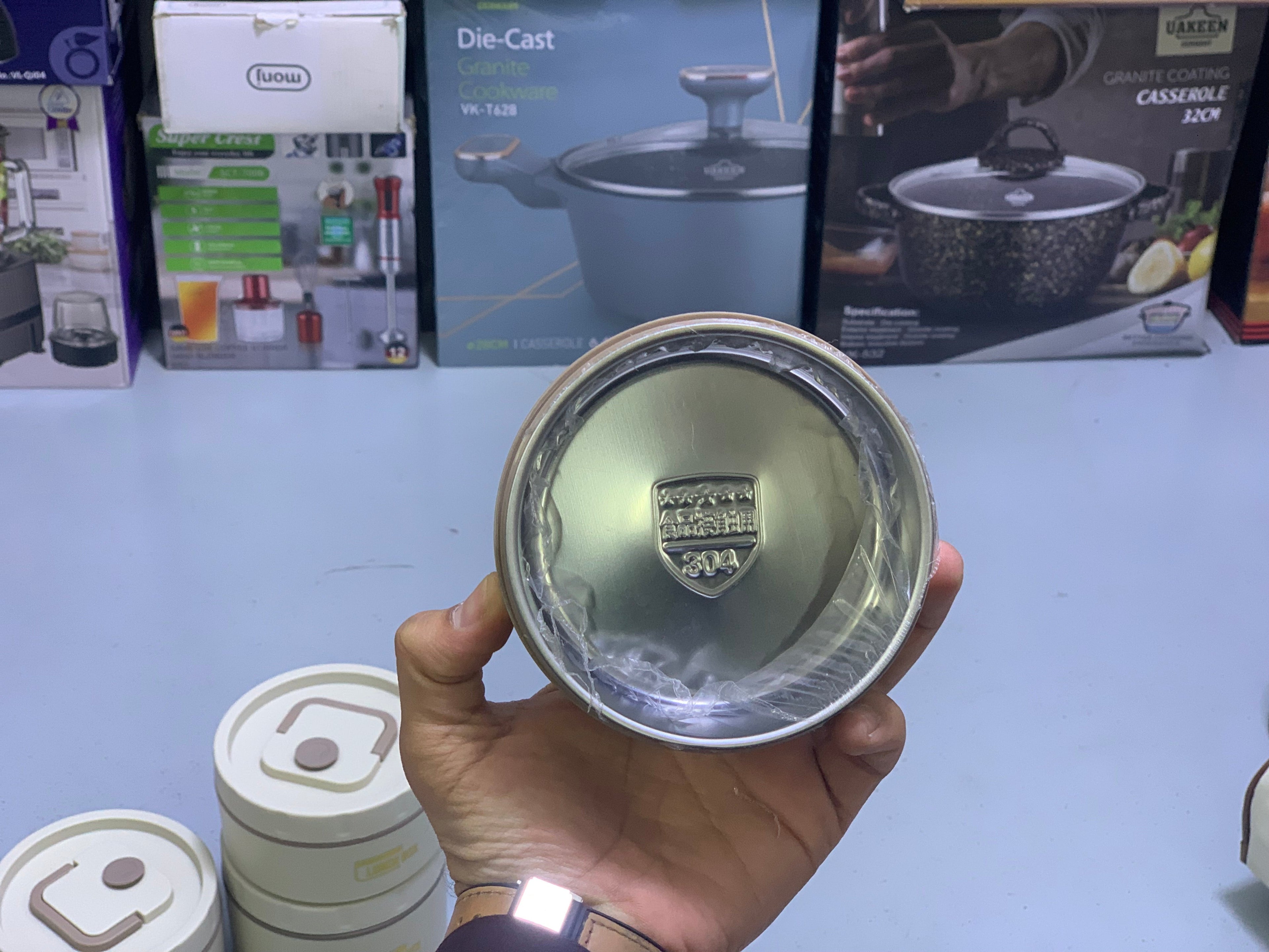 Portable 2 piece 304 Lunchbox stainless steel with carrying bag