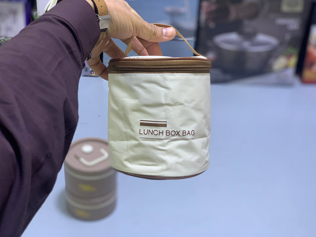 Portable 2 piece 304 Lunchbox stainless steel with carrying bag