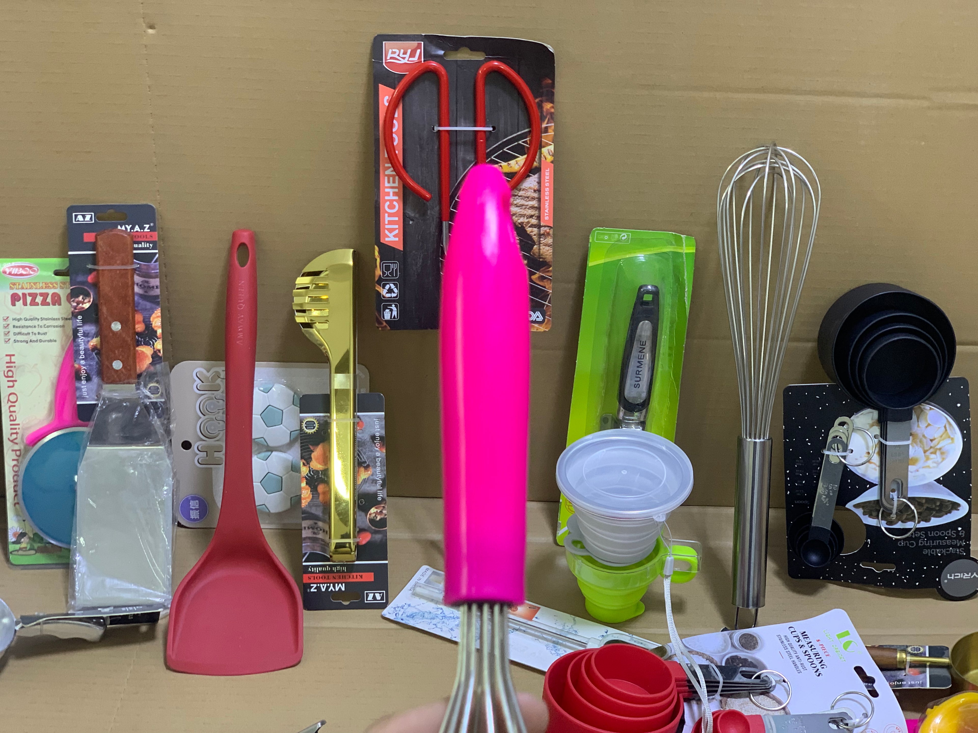 Hand Whisk with pink Handle